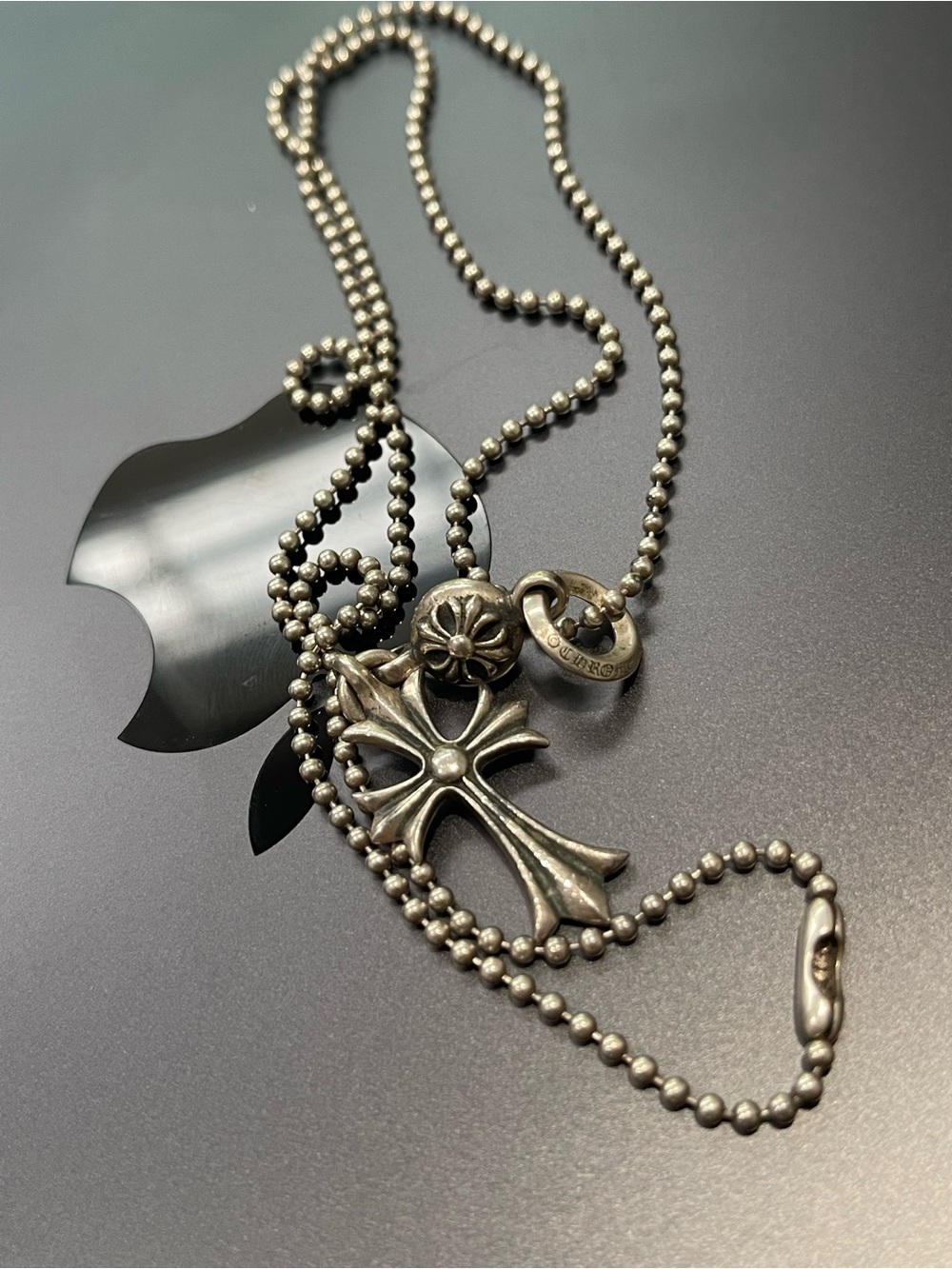 Chrome Hearts Silver Fleur Cross Pendant Necklace - Picture 2 of 5